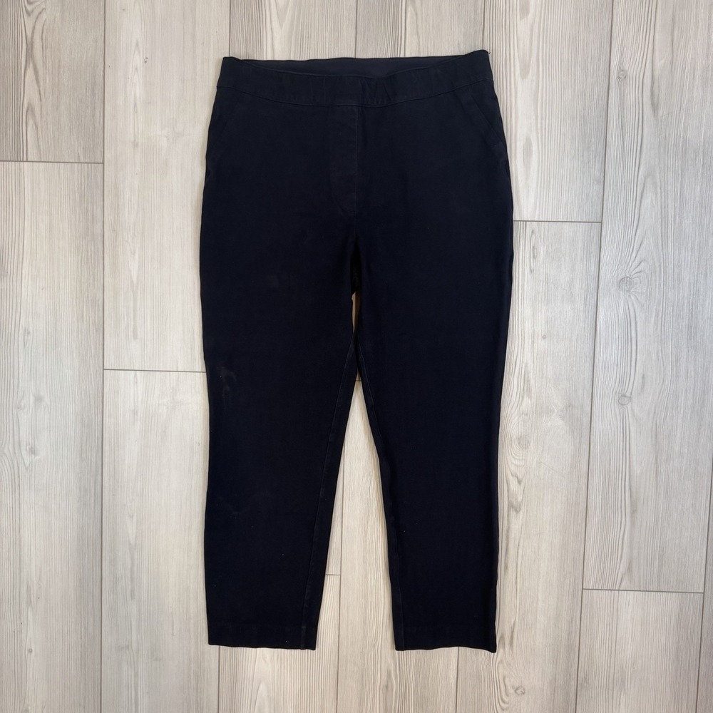 SPANX On-The-Go Classic Navy‎ Polished Ankle Slim Pull-on Pants Large 20365R